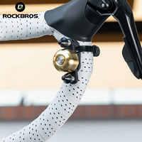 ROCKBROS Mini Bicycle Bell Adjustable Copper MTB Road Bike Bell Waterproof Safety Cycling Mountain Bicycle Handlebar Ring Horn