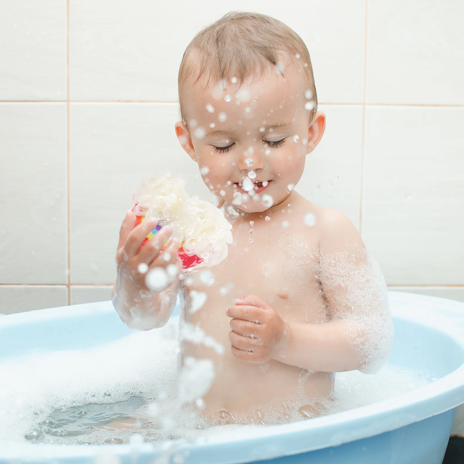 

1 шт., радужная губка для душа, мультяшная ванна, отшелушивающий скруббер, мягкая губка для чистки тела, инструмент для купания, ванна, спина, ноги, руки