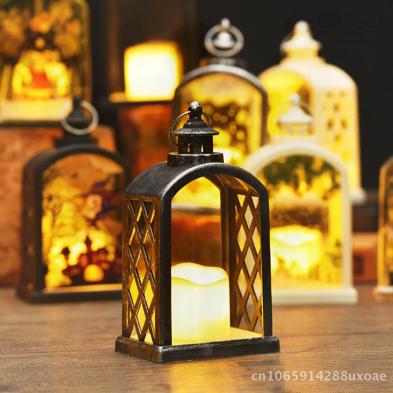 

Christmas Decorations LED Wind Light Small Halloween Lantern Night Light Birthday Party Gift Candle Light Decoration Plastic
