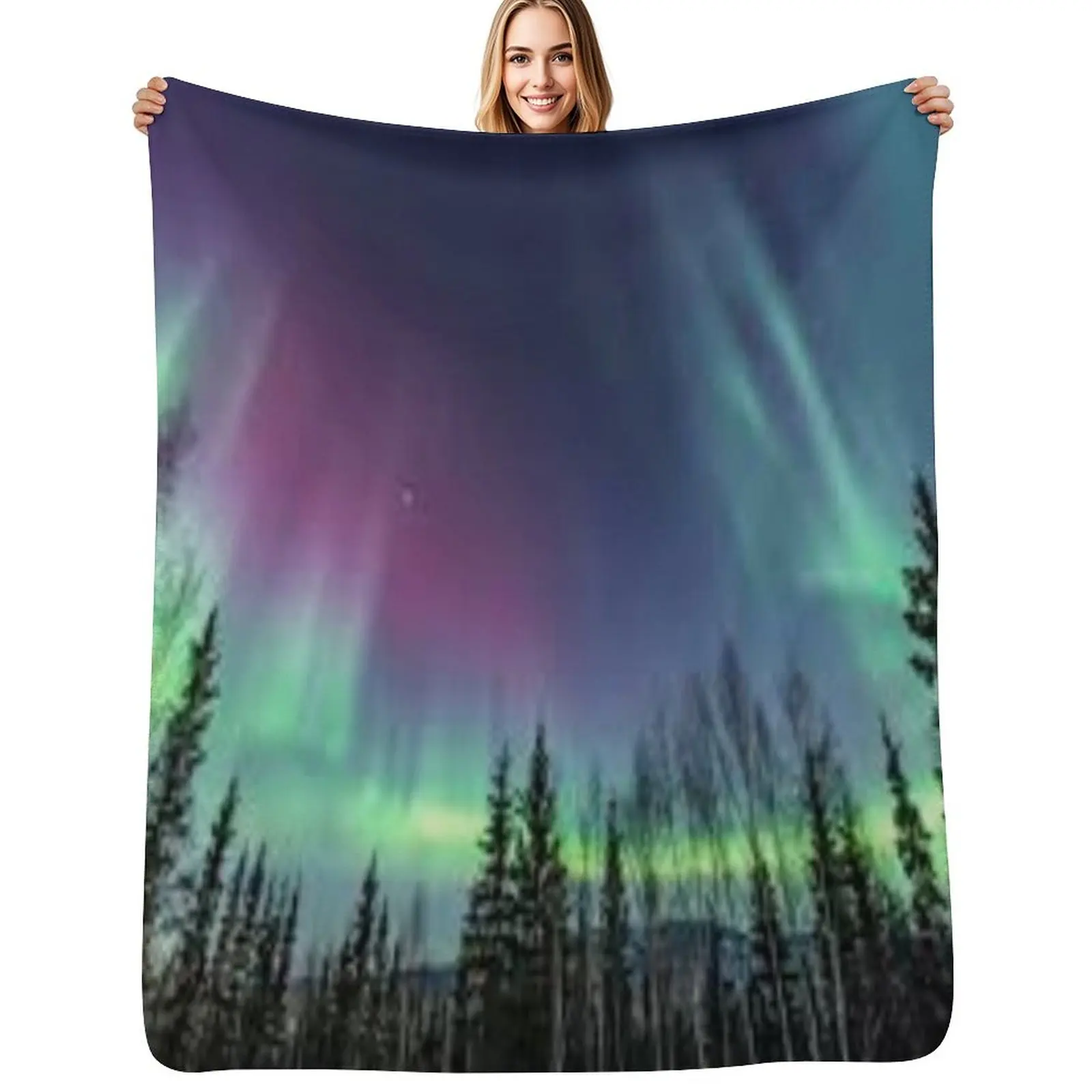 

Aurora Borealis Throw Blanket christmas decoration Luxury Brand Sofa Hairy Blankets