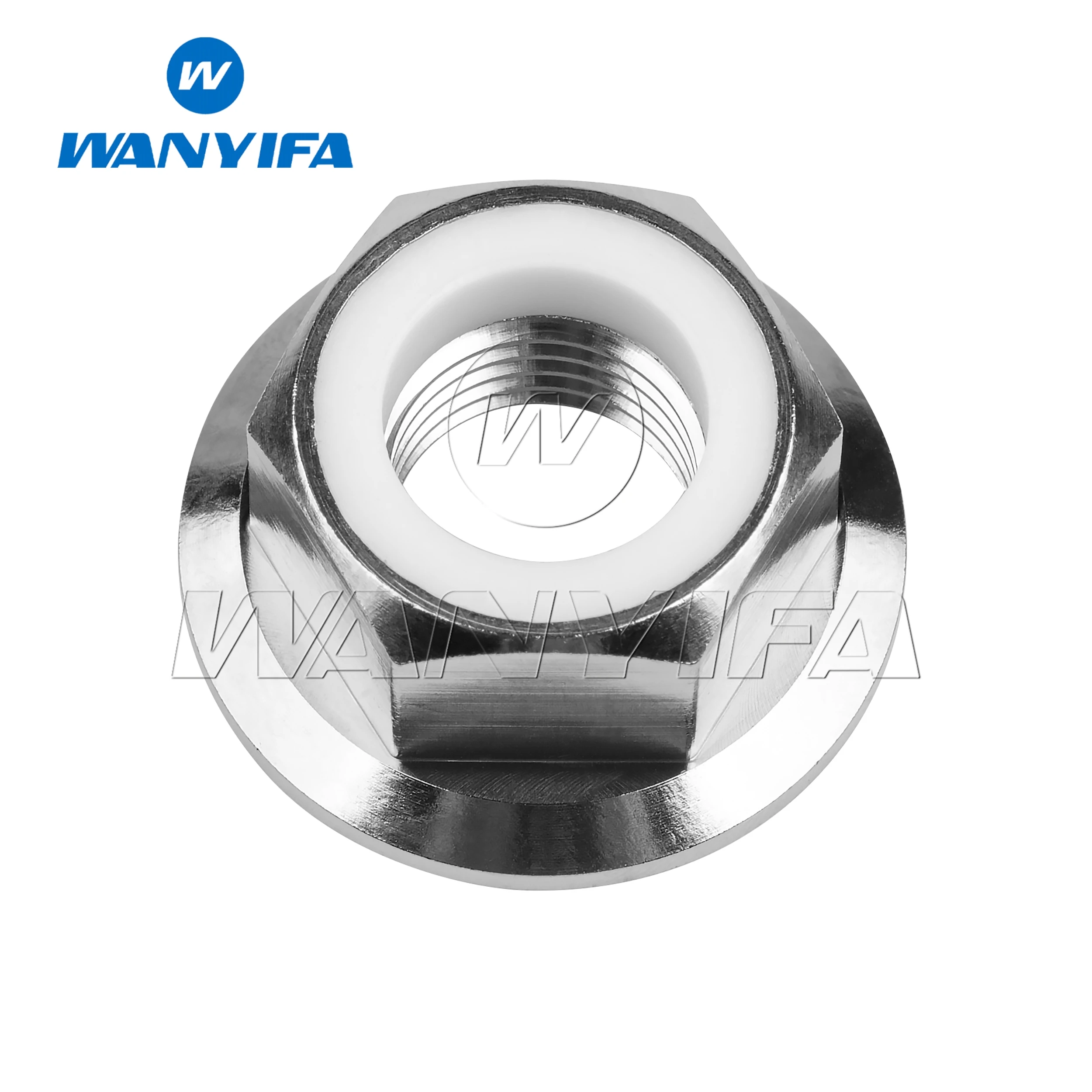 Wanyifa Titanium Nut M14 1.5 Pitch Sprocket Flange Hex Head Nylon Lock Nuts for Car Motorcycle