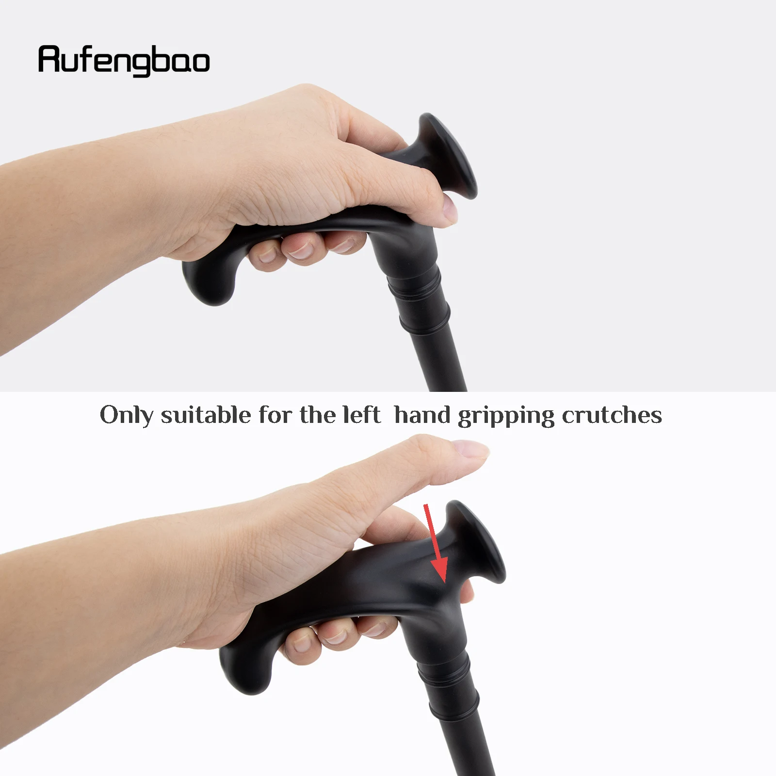 Varitas de hadas de aleación ergonómicas negras, bastón para caminar en espiral para mano izquierda, varita para Cosplay, palo para fiesta de cumpleaños y boda, 92cm