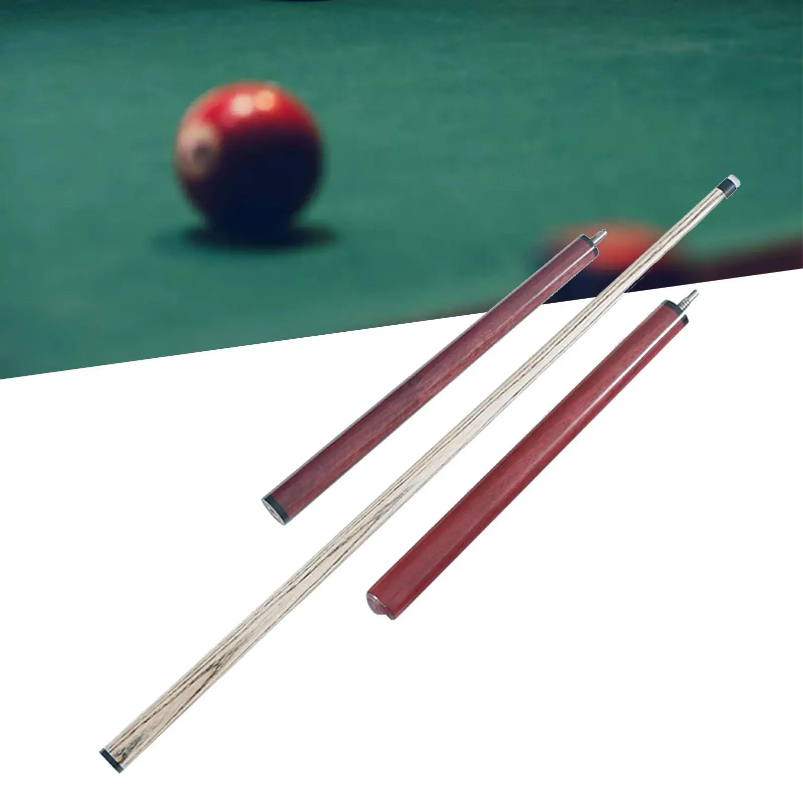Pool Stick Three Section Hardwood 55 inch Punch Cue Professional Segmented Break Jump Cue for Pool Game House Bar Starters Adult