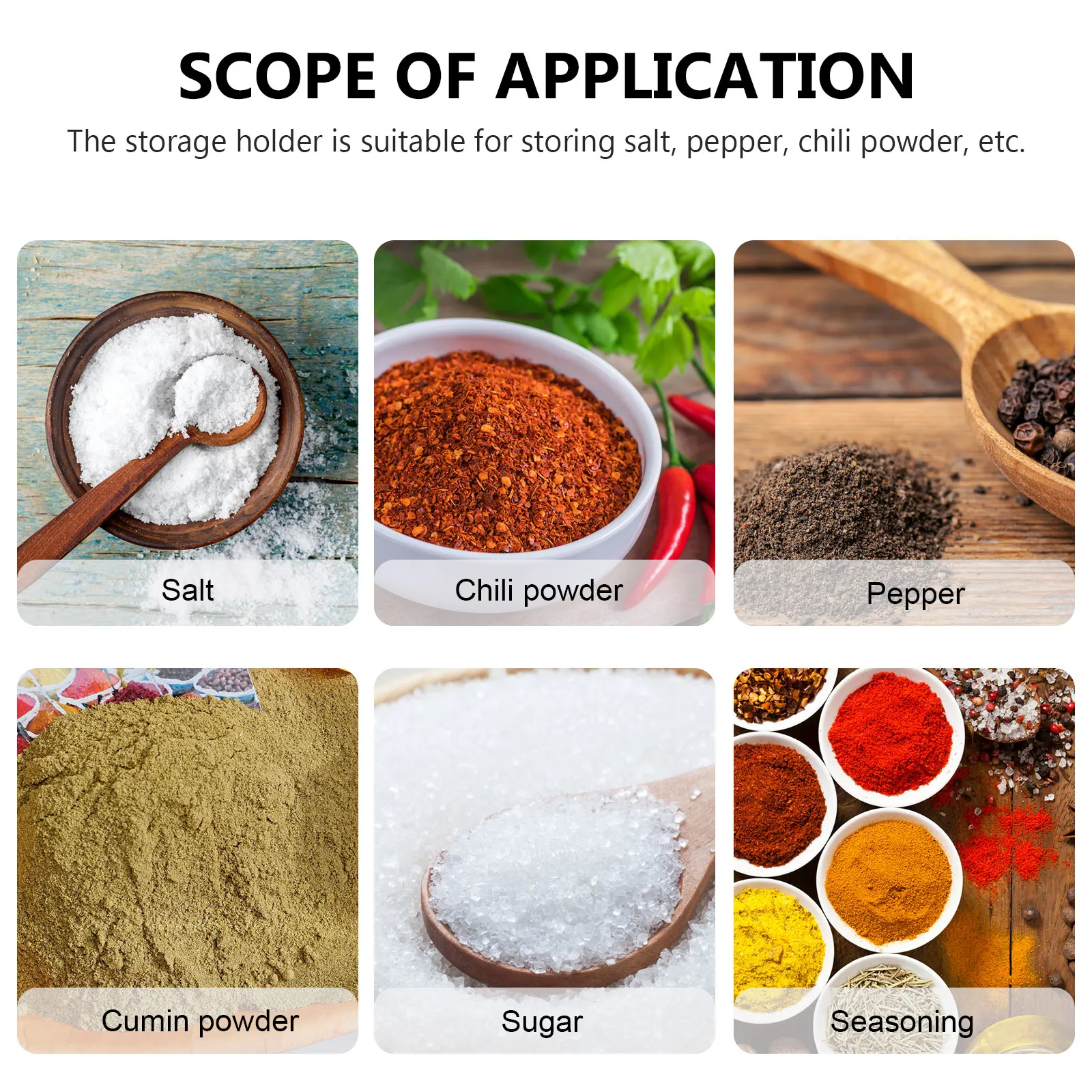 

1 Set Bamboo Seasoning Jar Spice Canister Condiment Box With Spoon Salt Pepper Storage Holder Kitchen Home Use Easy