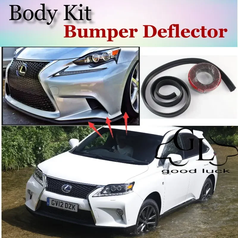 Bumper Lip For Lexus RX 270 300 350 400 450h Facelift 2012~Onwork Front Spoiler Skirt Scratch Proof Adhesive / Body Kit