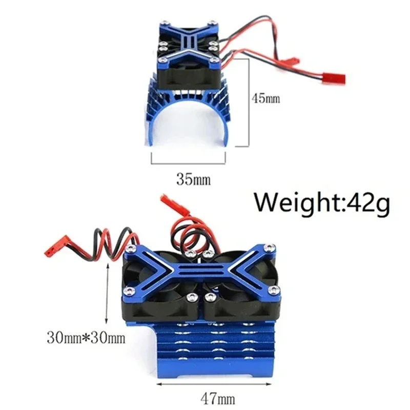 Ventole di raffreddamento Ventola motore 30mm 20000rpm con dissipatore di calore in metallo 3650 3660 540 550 Motore brushless per 1/10 Slash, Arrma, Scx10, Trx4 36-38