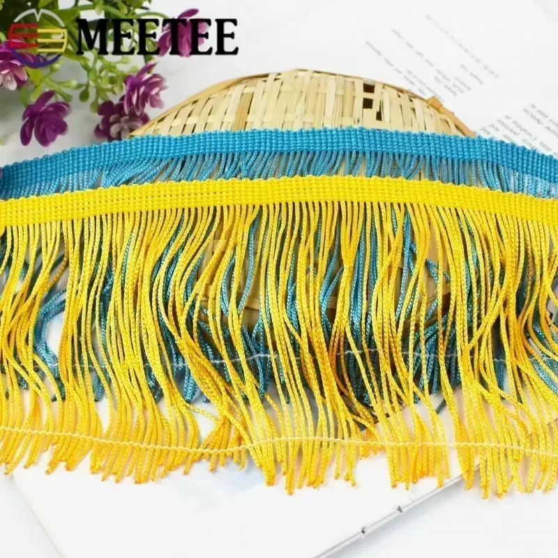 10Meters 10/15/20/30cm Polyester Tassel Fringe Trim Lace Ribbon DIY Latin Dress Fringes Garment Decor Curtain Sewing Accessories