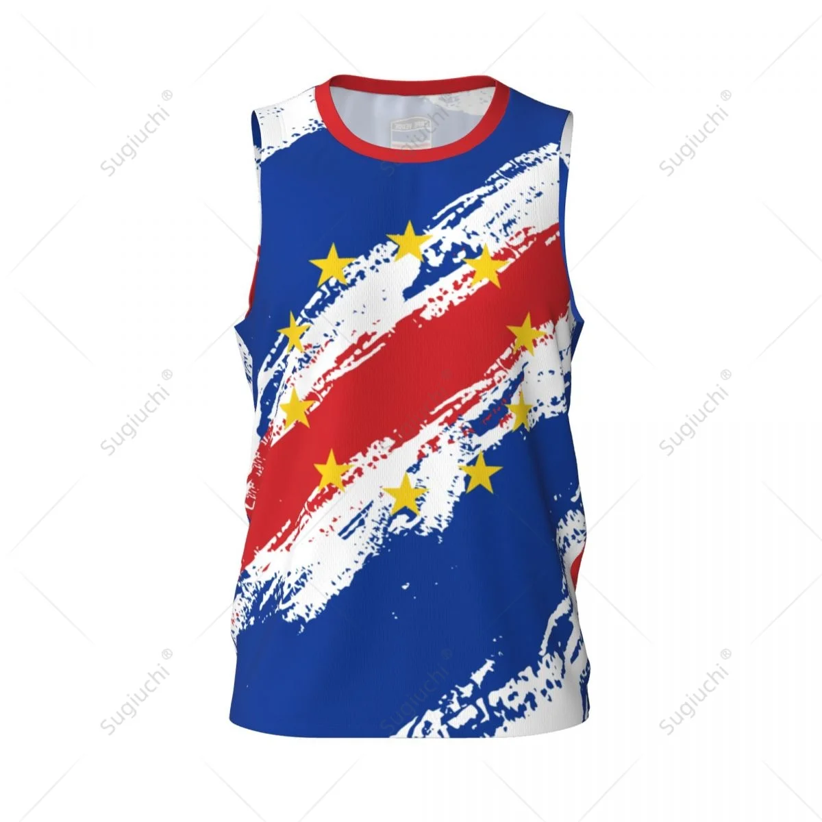 Men Basketball Sports Cape Verde Flag Running Fitness Multifunction Jersey Sleeveless shirt Custom Name Nunber Exclusive