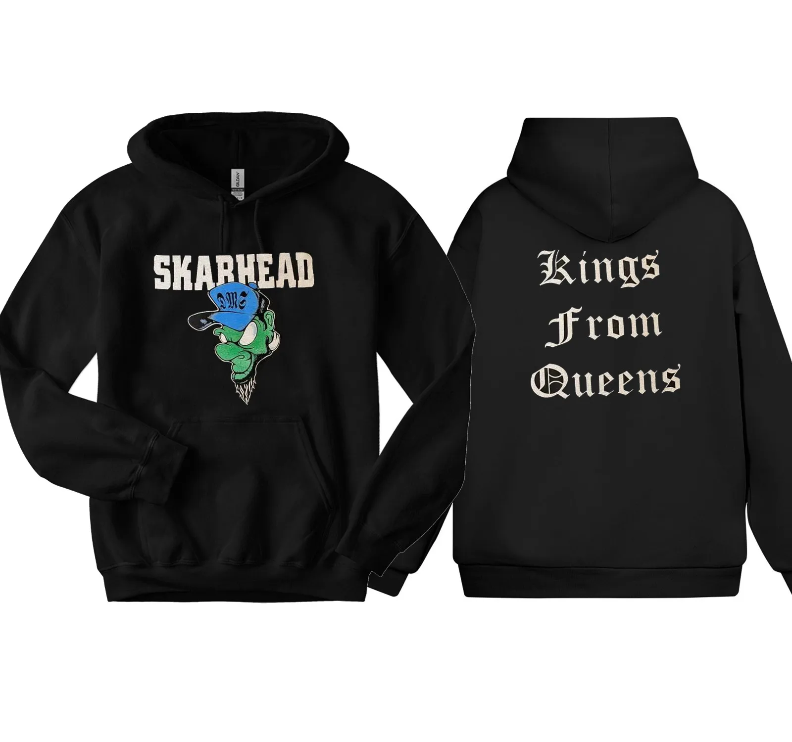 

Футболки группы × Футболки рок × Винтажная толстовка с капюшоном группы Skarhead 90-х годов