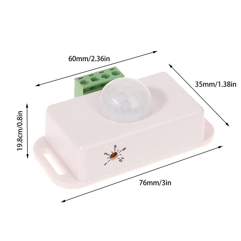 1 قطعة تيار مستمر 12 فولت 24 فولت ضبط تلقائي PIR محس حركة التبديل الأشعة تحت الحمراء كاشف مفتاح الإضاءة وحدة ل LED قطاع ضوء مصباح