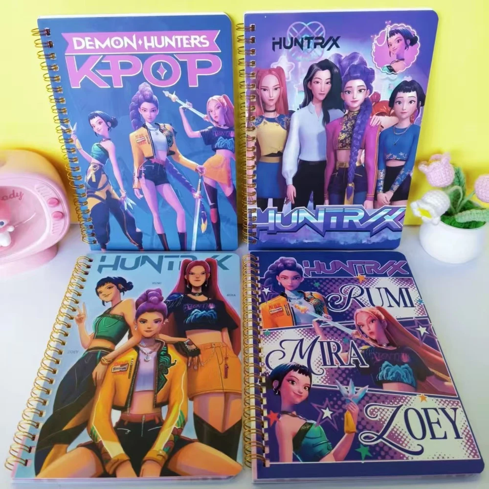 A5 KPop Demon Hunters Coil Notebook per studenti Anime Cartoon Kawaii Journal Notebook Ragazzi Ragazze Moda Record Notebook Regali