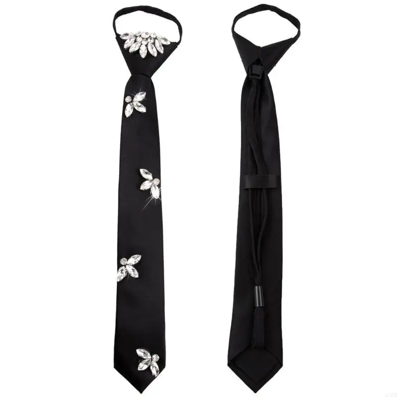 pierres à mode cravates 270D regard preepy tissu polyester lisse