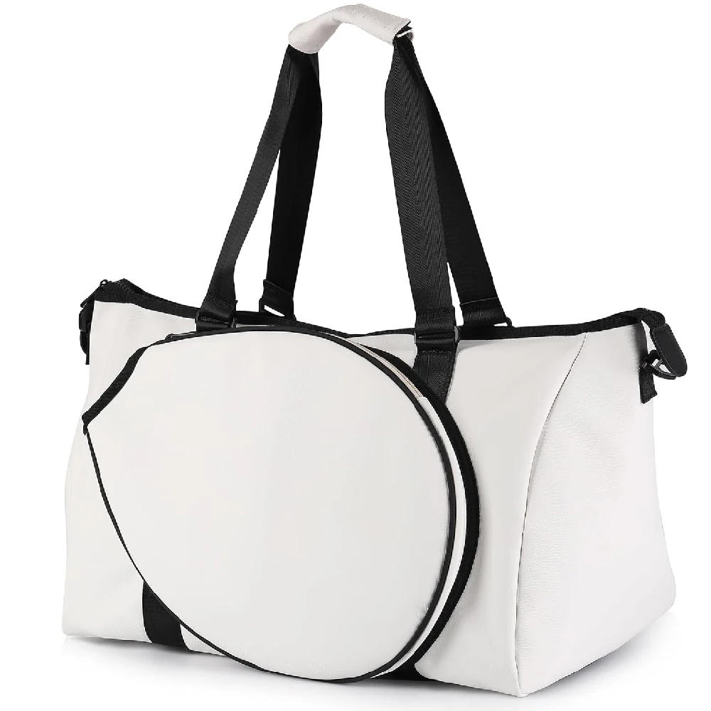 

Waterproof Tennis Racket Bag, Large Capacity Sports Duffel Bag with Paddle Compartment, Unisex Pickleball Bag for Gym, Travel, T