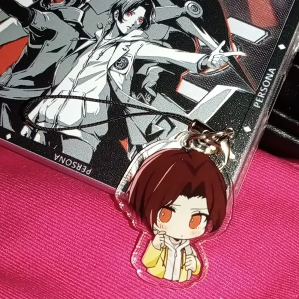 Game Persona Yusuke Kitagawa Wonder Amamiya Ren Cosplay Keychain Acrylic Phone Chain Figure Pendant Bag Accessories Cartoon Prop