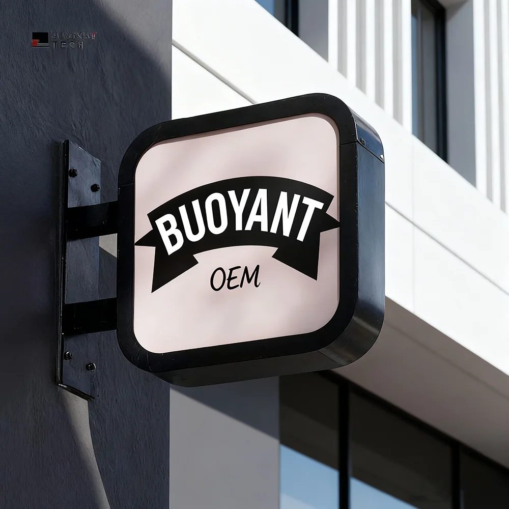 حار بيع الاكريليك LED Lightbox شعار تسجيل صندوق إضاءة الإعلان في الهواء الطلق للمكتب والمقهى #3