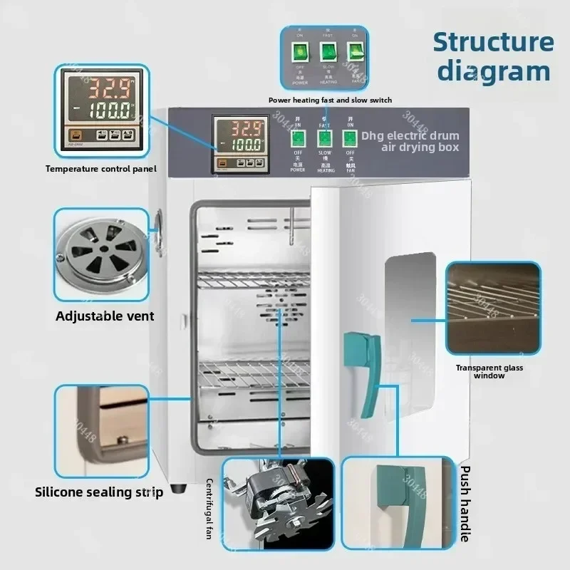 Electric Heating Blast Drying Box Constant Temperature Oven Laboratory Industrial Commercial Aging Oven