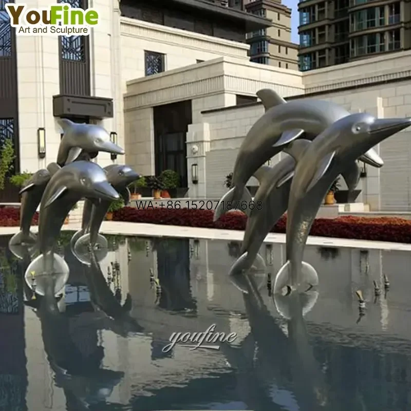 Wmwmnu for Garden Outdoor Decor High Quality Stainless Steel Statue Life Size