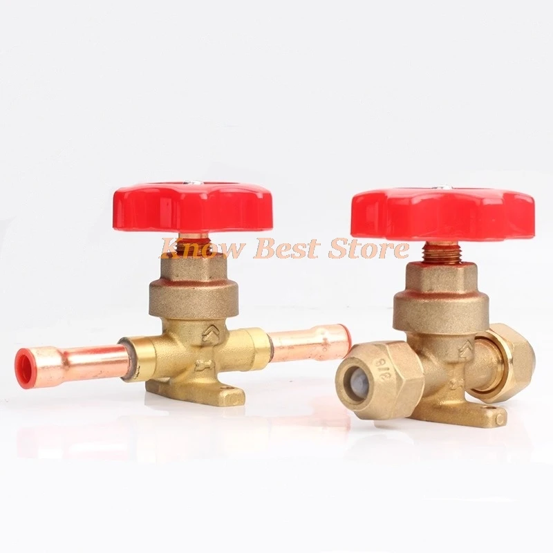 Diaphragm Split Valve Air Conditioning Cold Storage Refrigerationing Manual Valve Ccrew Solder Copper Pipe Straight Fittings