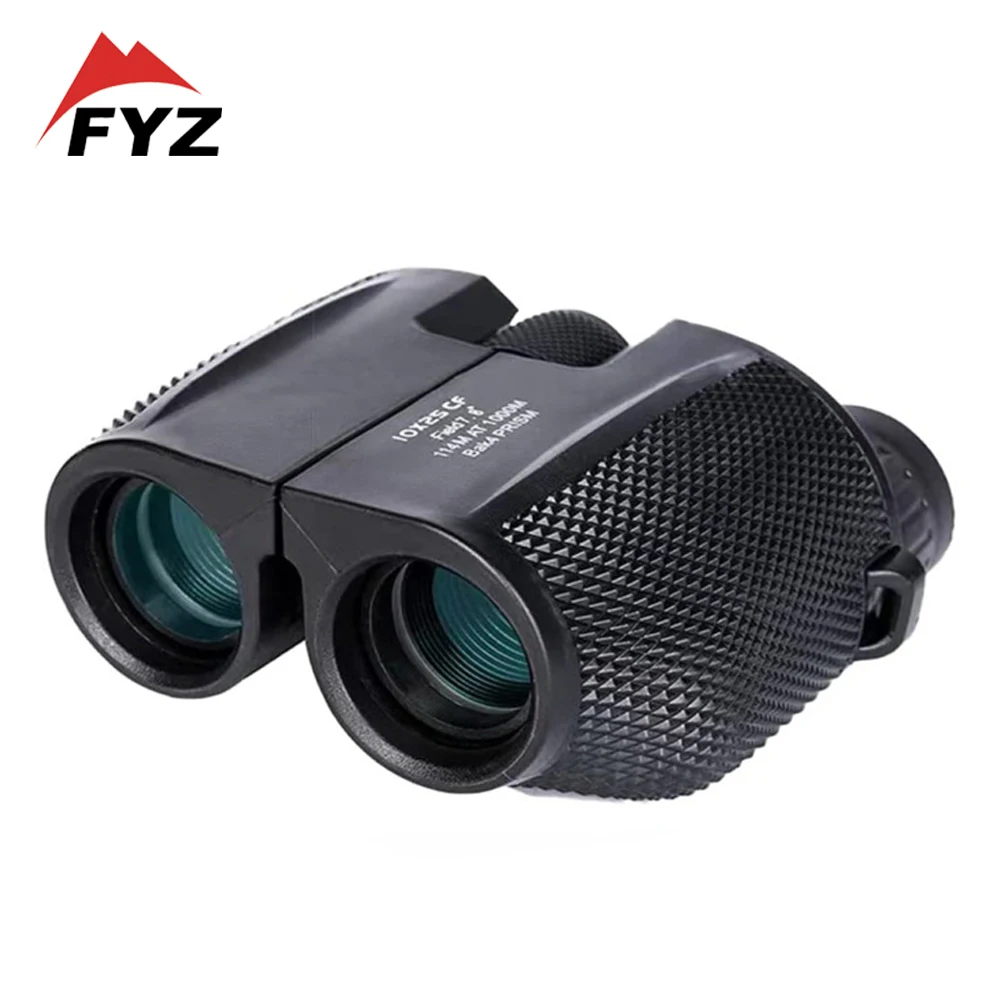 FYZ Professional Binoculars 10X25 HD Mini Portable Telescope BAK4 Coated Telescope Outdoor Bird Watching Hunting Travel Camping