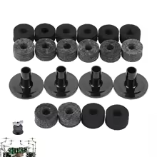 10 Pcs/set Cymbal Stand 25mm Felt Washer with Cymbal Sleeves For Drum Stand Practical Percussion Instruments Musical Accessories