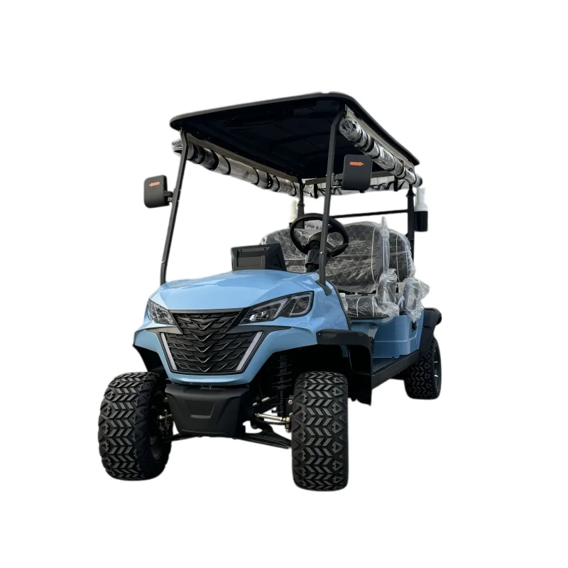 Low price 4 6 seat electric golf cart easy to drive 48V/60V lithium battery 5KW motor street scooter