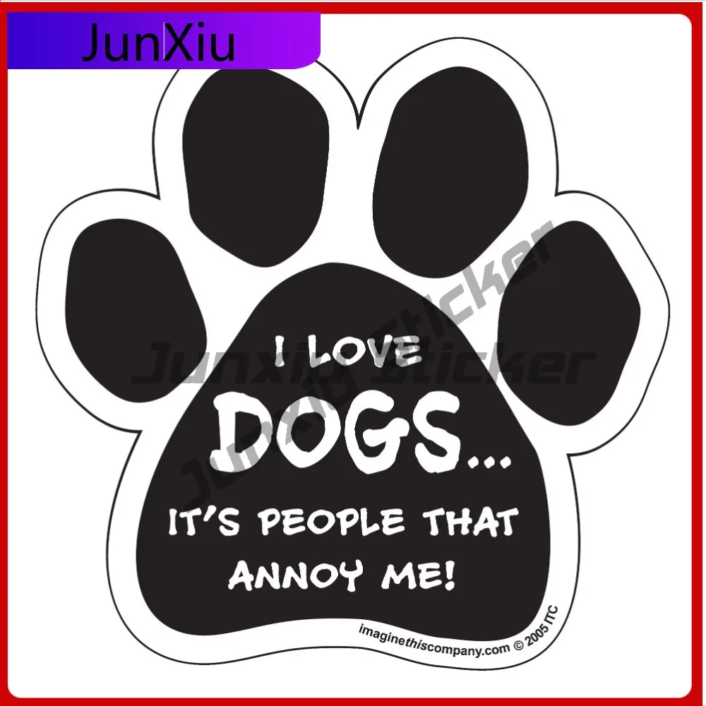 

I Love Dogs, It's Unique Car Laptop Window Bumper Waterproof Vinyl Decal Accessory Cute Cool Aesthetic Unique Aesthetic Retro