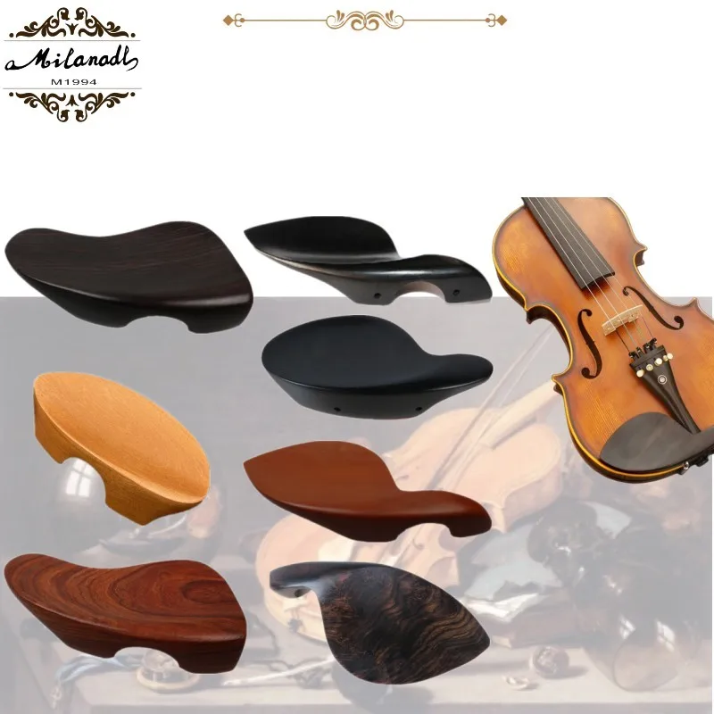 1pcs 4/4 Violin Replancement Parts Chinrest/Chin Rest Various type Ebony Jujube Rosewood  Fiddle Chin Rest Accessories Parts Fu