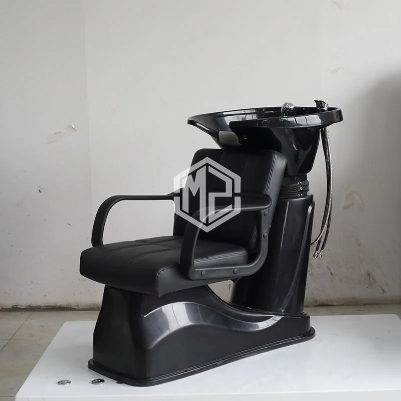 Zhongsibo Foshan Factory Modern Black Hair Salon Shampoo Sink With Chair 6