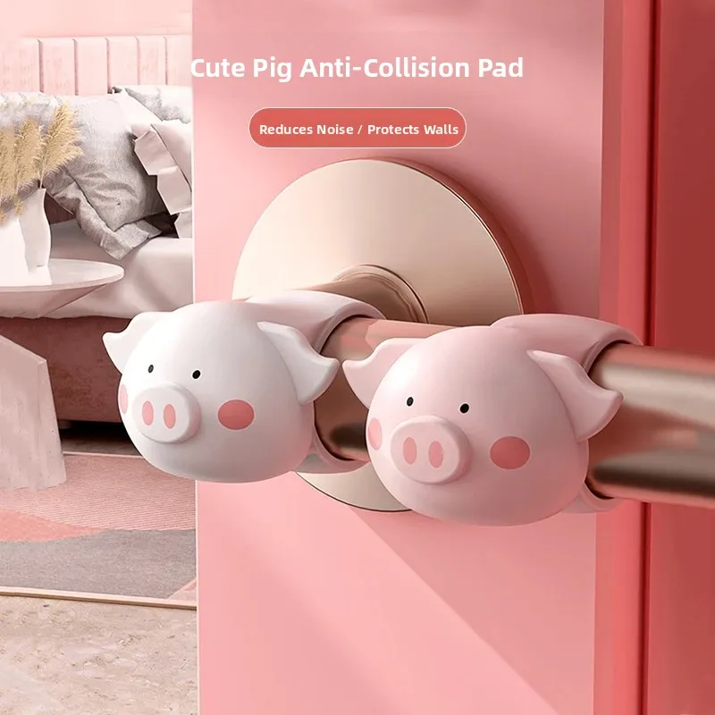 

Creative Silicone Door Stopper Protective Cover Buffer Pad Anti-Collision Circle Door Back Cushioning Protection Accessory