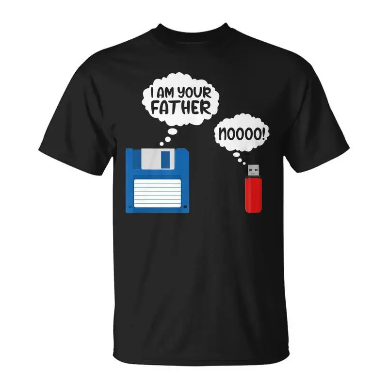 Футболка I Am Your Father Fun Usb Floppy Disk It Computer Geek Nerds, новое издание подарков для парня, мужские футболки с рисунком