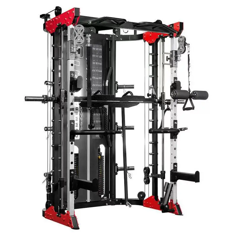 Commercial multi smith machine gym equipment home gym multi functional power cage bench press gym squat rack smith machine