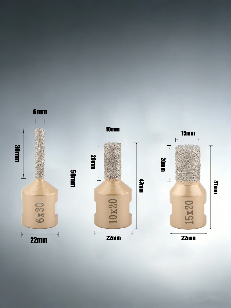 M14 Brazed Diamond Router Bits For Ceramic Tile M14 Thread Countertop Sink Cutout Marble Granite Edges Trimming Grooving Tools
