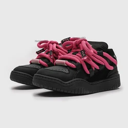 Buty damskie męskie Retro Y2K chleb Hip-Hop Punk moda buty deskorolkowe trampki para studentów na siłownię sportowe obuwie codzienne