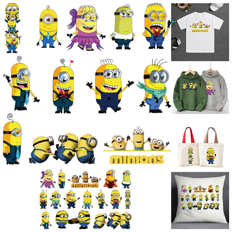 New Minions Despicable Me Cute Heat transfers stickers for clothing Patches heat-adhesive clothing DIy Vinyl Pattern