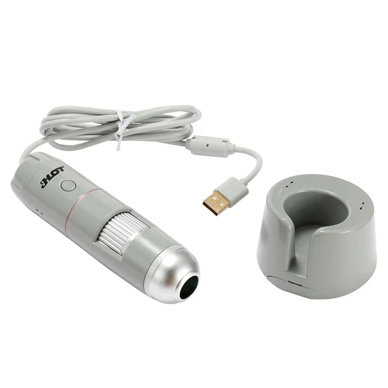 HT-B30S 5-200X Magnification Portable Hair & Scalp Microscope - 2MP HD Dermatoscope with OTG for Smartphones - Handheld Skin Ana