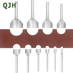 QJH 5 Pcs Leather Tools Craft Half-Round Arch Curve Cutter Punch for DIY Crafting Strap Belt, Wallet and Bag Top Cut, 8-50 mm