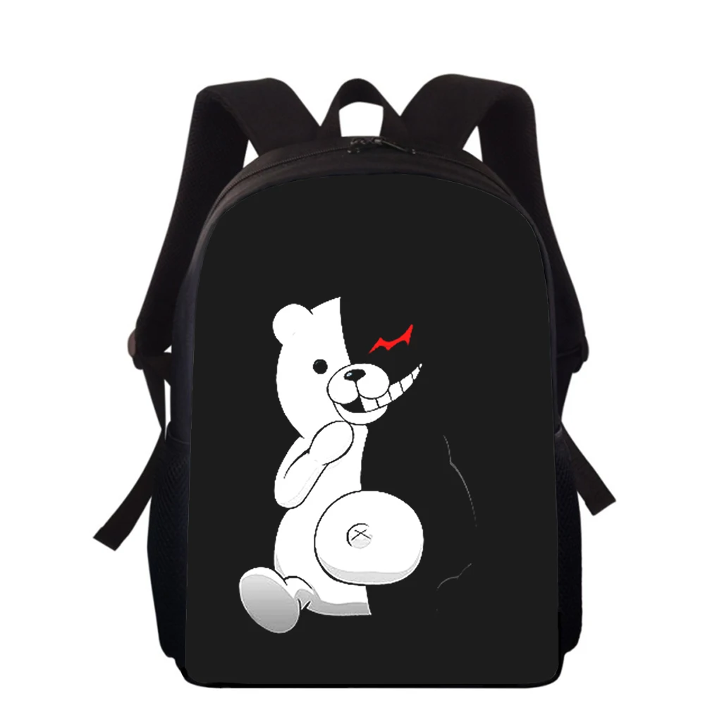 Danganronpa Monokuma anime 15 ”nadruk 3D plecak dla dzieci torby szkolne dla chłopców podstawowych dziewcząt plecak uczniów torby na książki szkoły