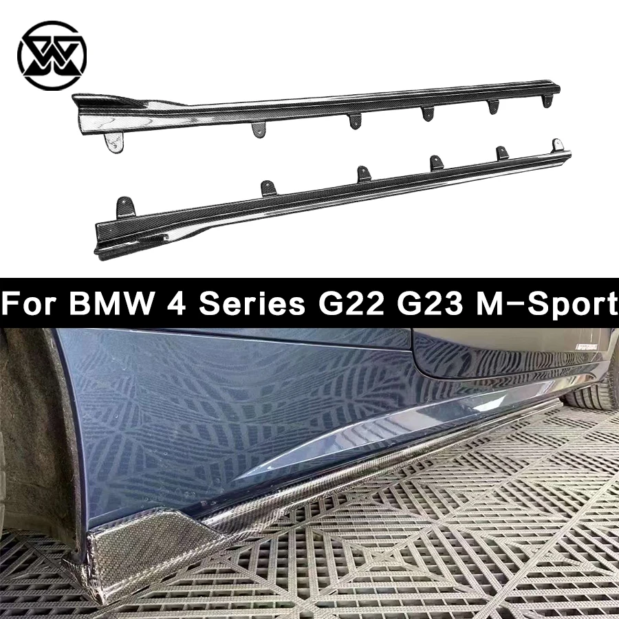

Carbon Fiber Side Skirt Splitter Winglet Apron For BMW 4 Series G22 G23 425i 430i M-Sport Coupe Side Door Lip Bumper Body Kit