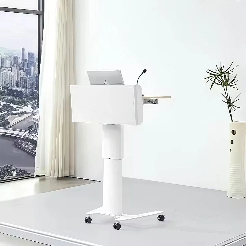 Reception Desks Nails Meeting Room Podium Platform Table Speech Stand Concierge Consultation Support Customization Pink Table