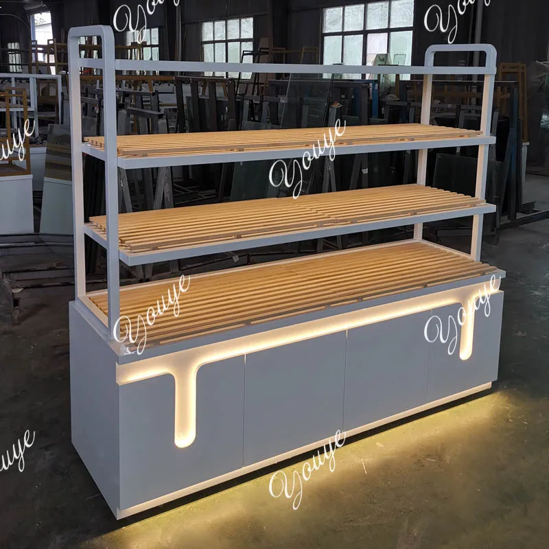 New Bread Display Cabinet Food Cabinet Showcase Dry Point Counter Baking Window Shelf