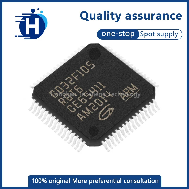 

New original GD32F105RBT6 package LQFP64 microcontroller monolithic integrated circuit chip