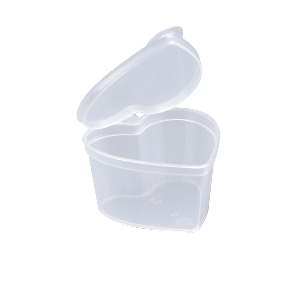

Transparent Storage Box Set Heart Shaped Clear Cases for Jewelry Medicine Small Items Organizer DIY Plastic Containers