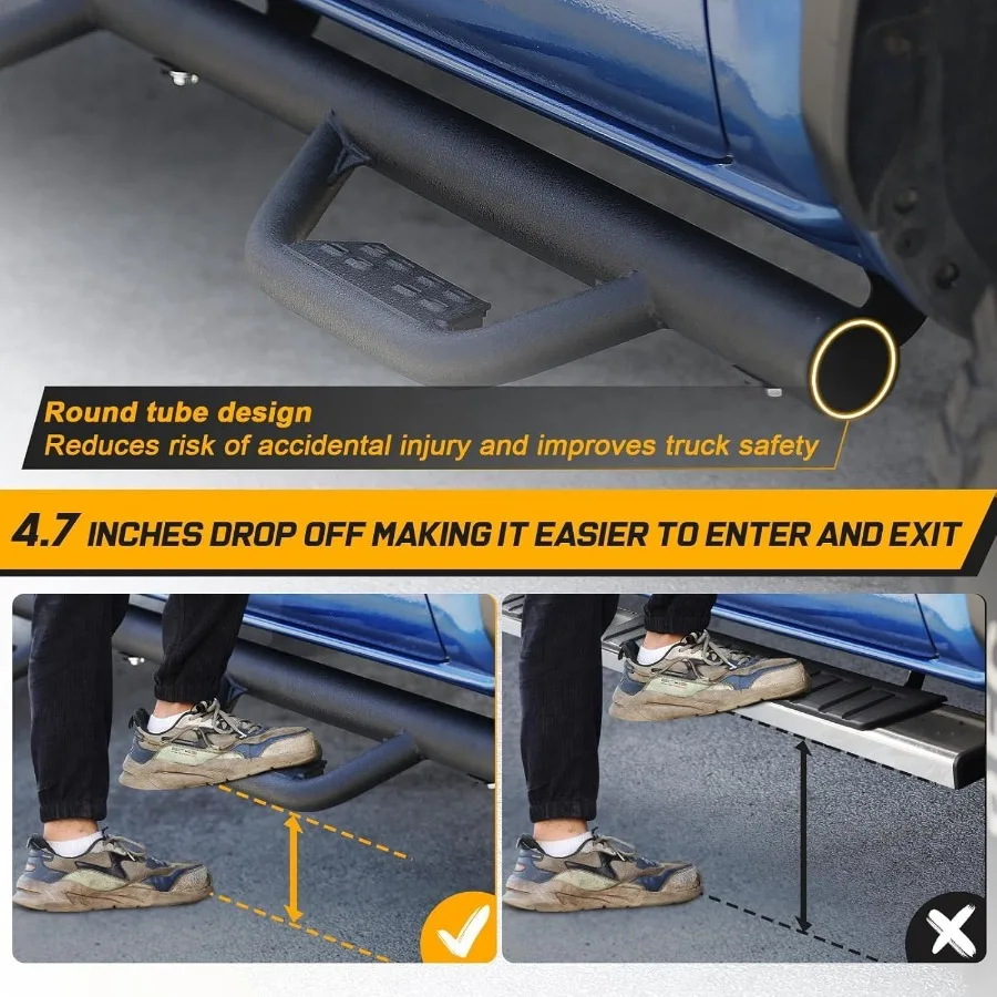 لوحات الجري المتوافقة مع 2019-2026 تشيفي سيلفرادو وجي إم سي سييرا 1500 كريب كابينة 2020-2026 سيلفرادو وسييرا 2500HD 350