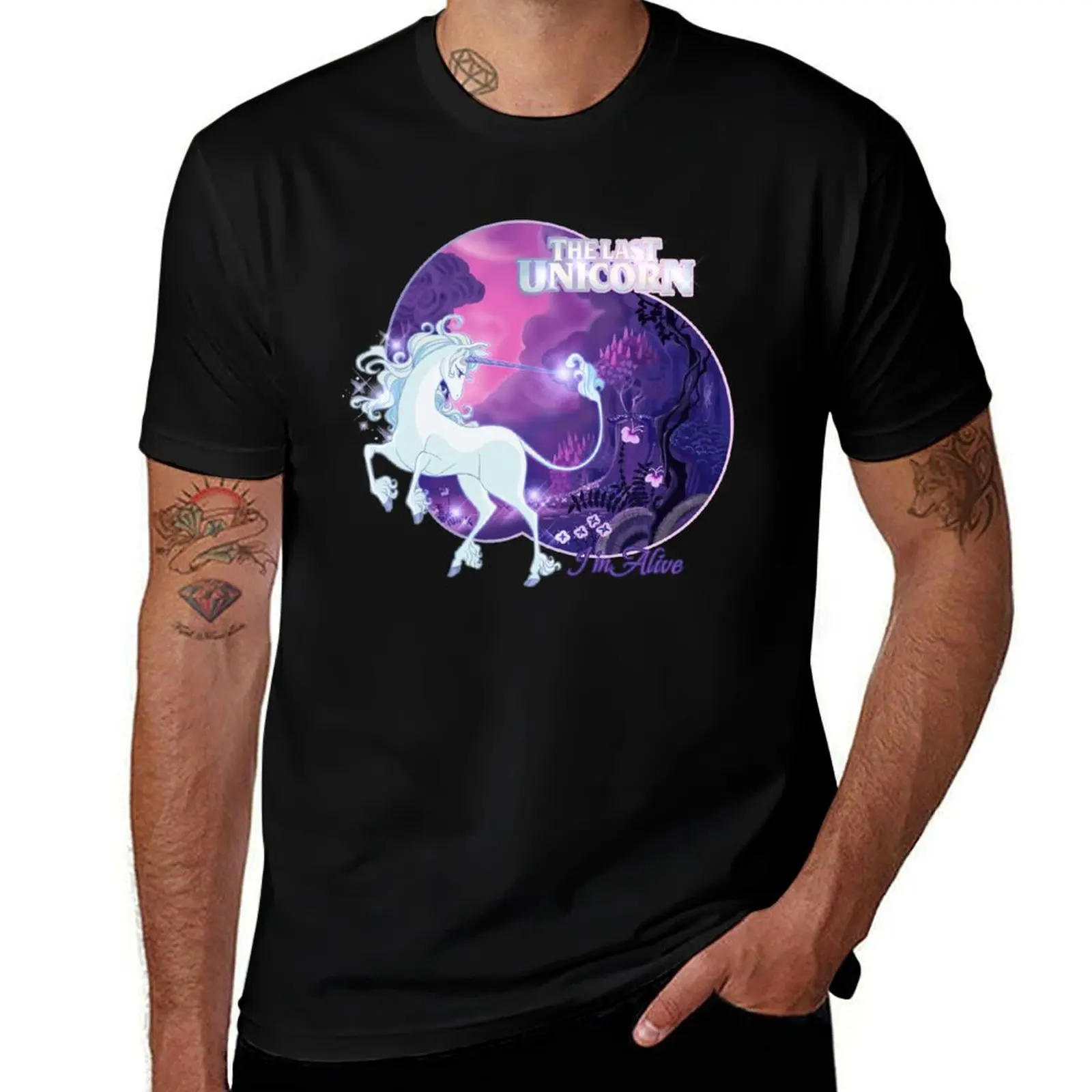 I'm Alive - T-shirt lilas à manches courtes, décontracté et tendance