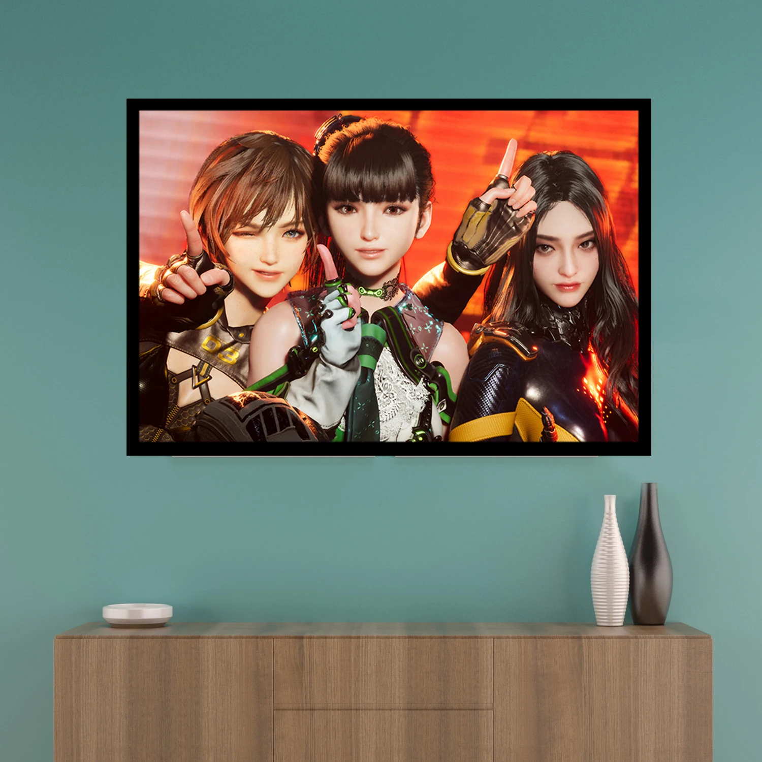 ملصق قماشي لألعاب الفيديو بشفرة ممتازة ، فن جداري على شكل زنبق HD ، لوحة زخرفية ، ديكور منزلي ، هدية عمل فني بديل