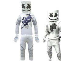 MMarshmello Costumes Shirt Pants Headgear Kids Clown Cosplay Clothes Halloween Christmas Costume Party Game Cosplay DJ Costumes