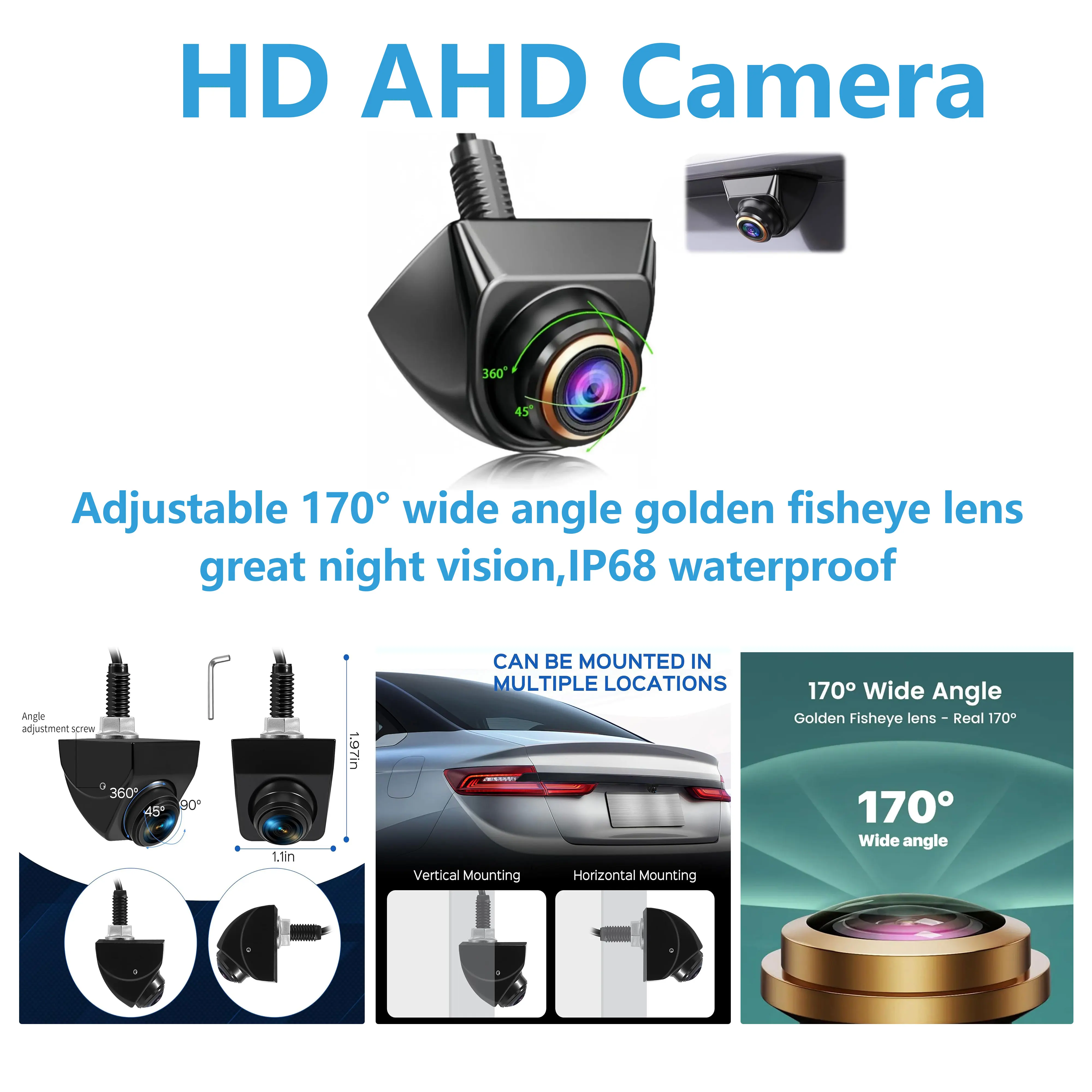 Interface de câmera de backup para TOYOTA Proace City Verso 2016-2023, adicionar câmera de visão frontal e traseira, plug & play sem necessidade de código de programação