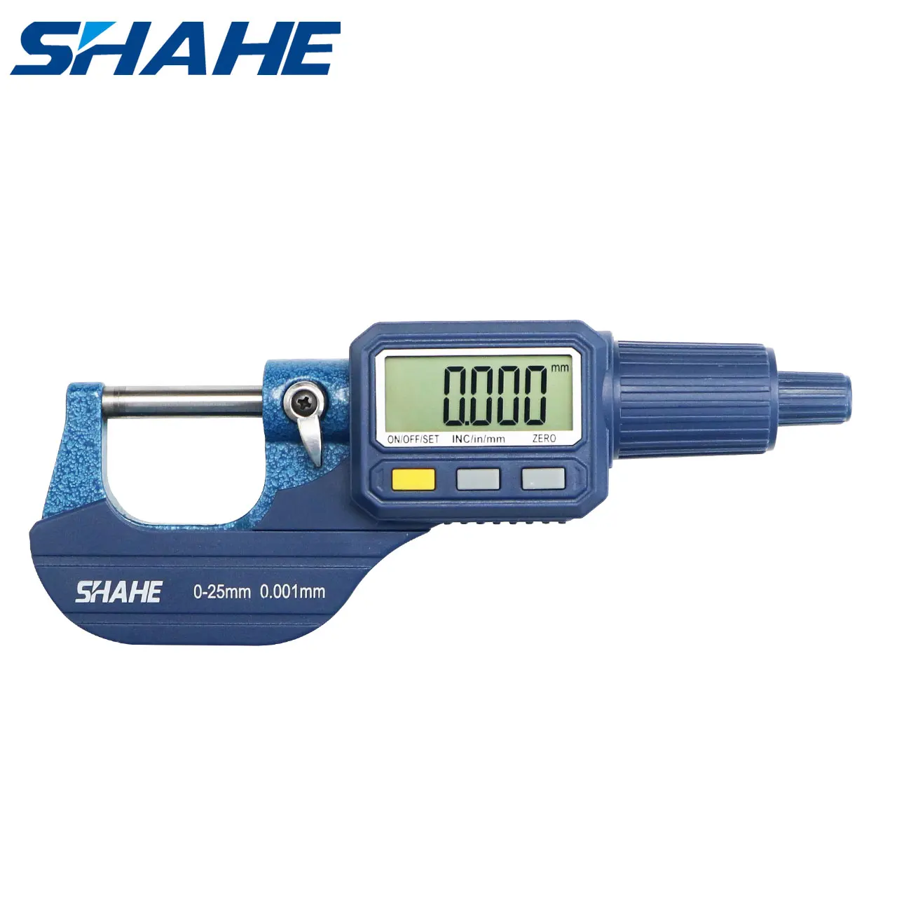 Micromètre numérique SHAHE 0-25 mm avec enclume en carbure, écran LCD, mesure absolue et relative, commutateur métrique/pouces, jauge de micromètre
