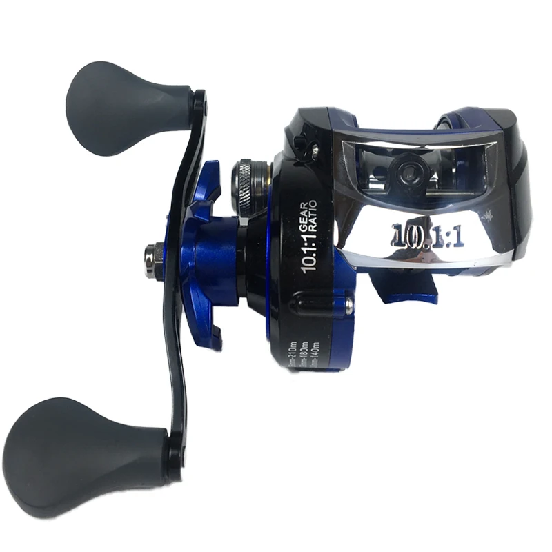 Reel Baitcast Kecepatan Tinggi 10.1:1 MAX DRAG Reel Tangan Kanan atau Kiri Rem Sentrifugal Reel Pancing