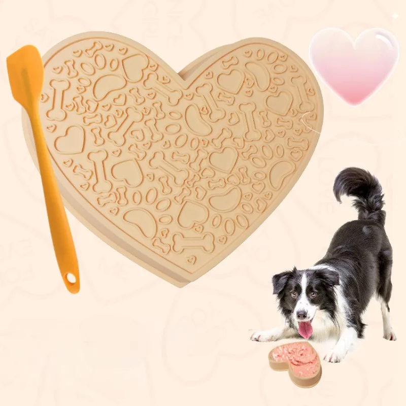 Food-grade Silicone Easy-to-clean and Durable 2-in-1 Honeycomb Heart-shaped Silicone Cat Bowl Cat Feeder Cat Food Bowl